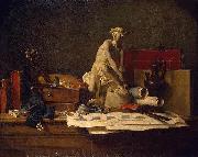 Jean Simeon Chardin Still Life with Attributes of the Arts oil on canvas
